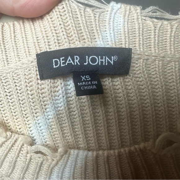 Dear John Beige Tie-Dye Sweater 100% Cotton - Picture 5 of 7